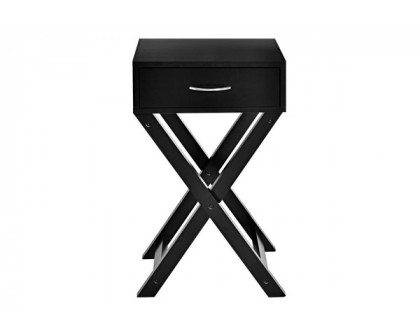 FaFurn - X-Shape 1 Drawer End Table with D-Shape Handle