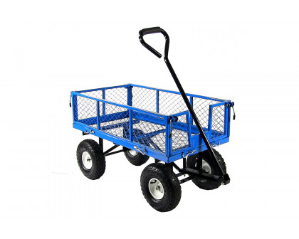 FaFurn - Heavy Duty Steel Garden Utility Cart Wagon with Removable Sides