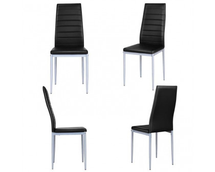 FaFurn - Set of 4 Modern Dining Chairs with Metal Legs