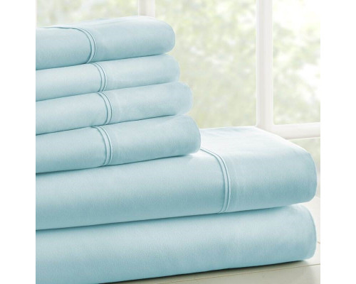 FaFurn 6-Piece Full Size Resistant Sheet Set - Aqua, Microfiber/Polyester