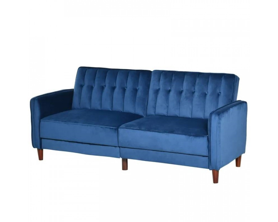 FaFurn Modern Sofa-Bed - Blue, Velvet