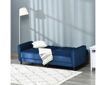 FaFurn Modern Sofa-Bed - Blue, Velvet