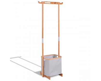 FaFurn - Garment Rack Clothes with Hanger in Bamboo