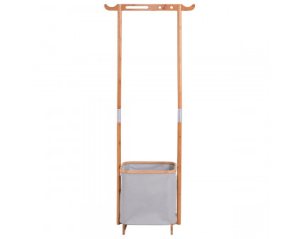 FaFurn - Garment Rack Clothes with Hanger in Bamboo