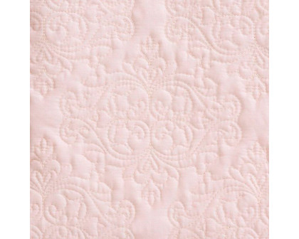 FaFurn King Size 3-Piece Quilt Bedspread Set - Blush Pink, Cotton