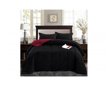 FaFurn - Traditional Microfiber Reversible 3 Piece Comforter Set