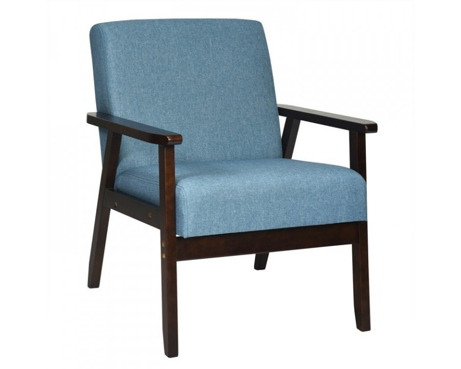 FaFurn - Retro Accent Chair with Espresso Wood Frame