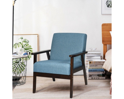 FaFurn - Retro Accent Chair with Espresso Wood Frame