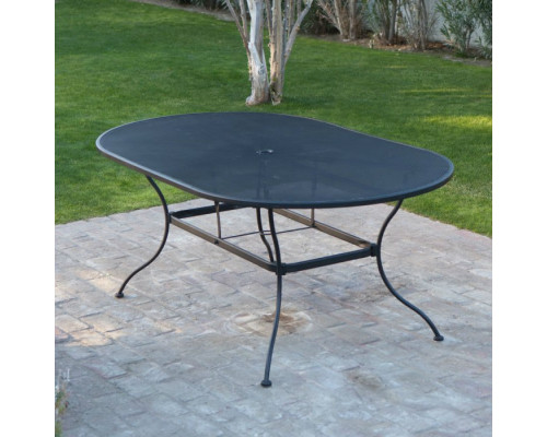 FaFurn - Dining Table in Black, Iron