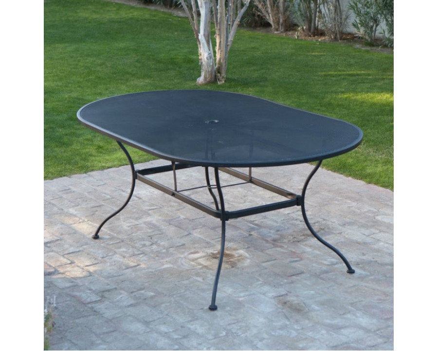 FaFurn - Dining Table in Black, Iron