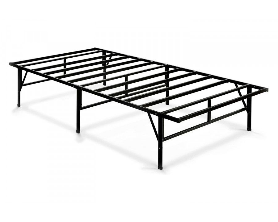 FaFurn - Twin Xl Sturdy Metal Platform Bed Frame in Black