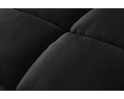 FaFurn Reversible Microfiber Down Alternative Comforter Set - Black, Twin Size