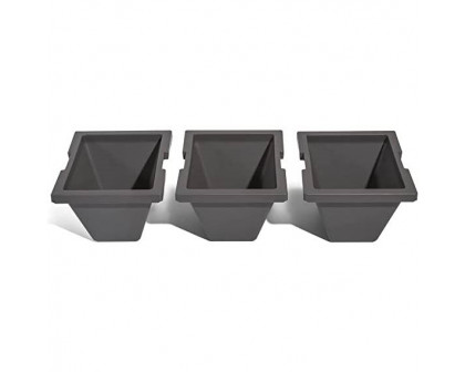 FaFurn Rectangle Garden Bed Planter Box with Removeable Trays - Black, Plastic