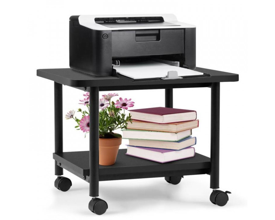 FaFurn - 2-Tier Printer Stand in Black