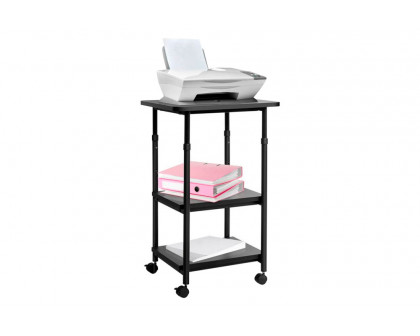 FaFurn - 3-Tier Multifunction Adjustable Printer Stand on Wheels