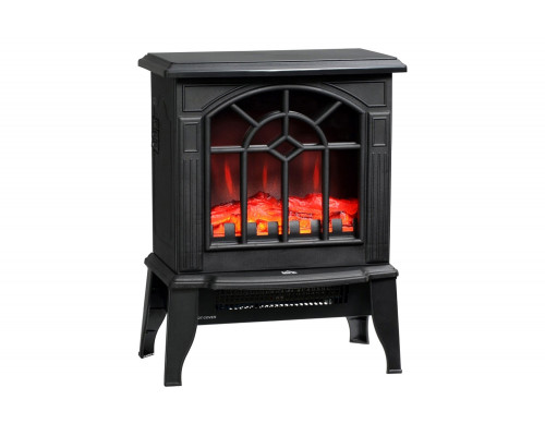 FaFurn Electric Fireplace Heater with Realistic Log Flame Led - Black