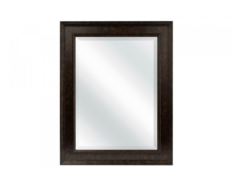 FaFurn - Beveled Rectangular Bathroom Vanity Mirror with Bronze Finish Frame