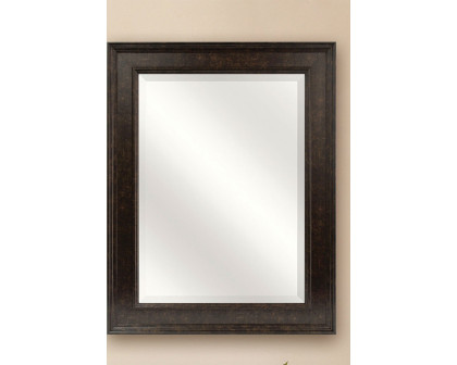 FaFurn - Beveled Rectangular Bathroom Vanity Mirror with Bronze Finish Frame