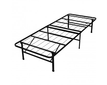 FaFurn - Twin Size Platform Bed Frame with 2 Headboard Brackets in Metal