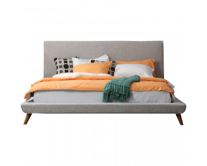 FaFurn - King Size Platform Bed Frame with Mid-Century Style Legs