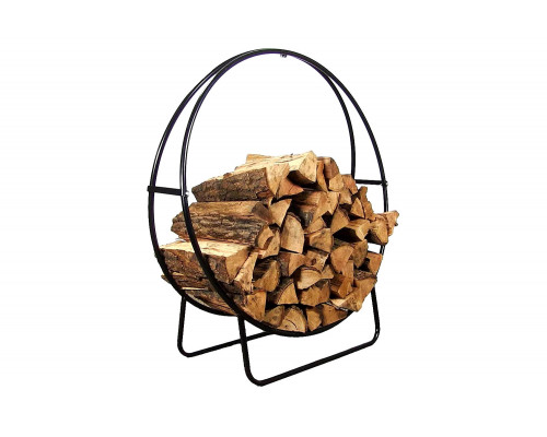 FaFurn - Modern Black Metal Indoor Outdoor Firewood Holder Log Rack