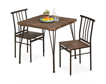 FaFurn - 3-Piece Modern Dining Set with Table and 2 Chairs