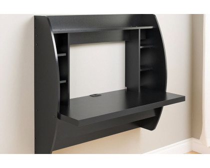 FaFurn™ Modern Floating Wall Mounted Computer Desk - Black