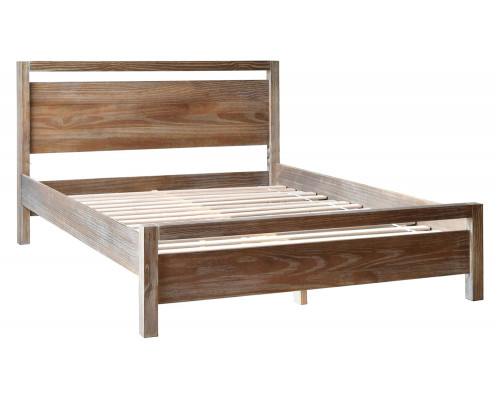 FaFurn Farmhouse Traditional Rustic Platform Bed - Pine, Queen Size