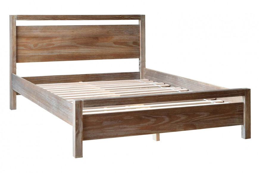 FaFurn™ Farmhouse Traditional Rustic Platform Bed - Pine, Queen Size