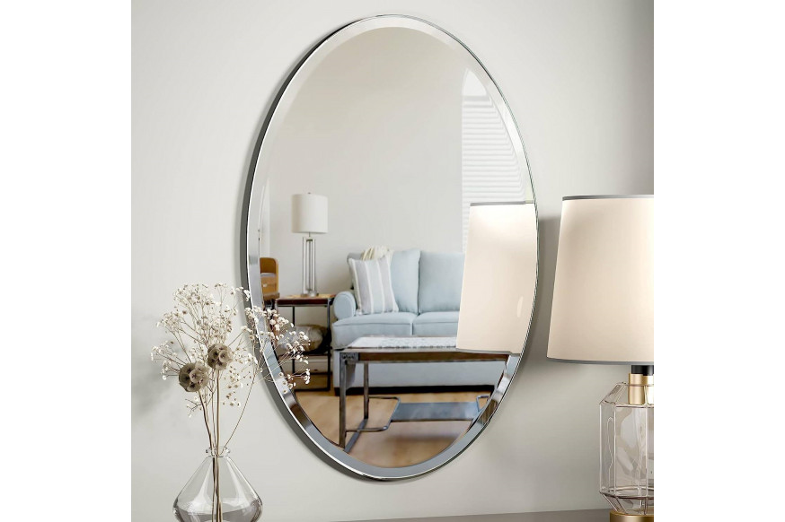 FaFurn™ Frameless Oval Wall Mirror