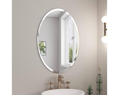 FaFurn™ Frameless Oval Wall Mirror