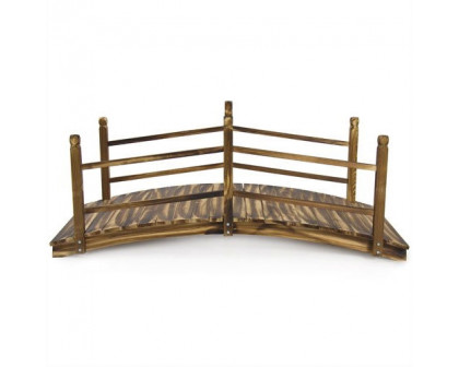 FaFurn - Decorative Garden Bridge with Handrails in Wood