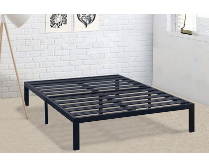 FaFurn - California King Metal Platform Bed Frame with Heavy Duty Slats