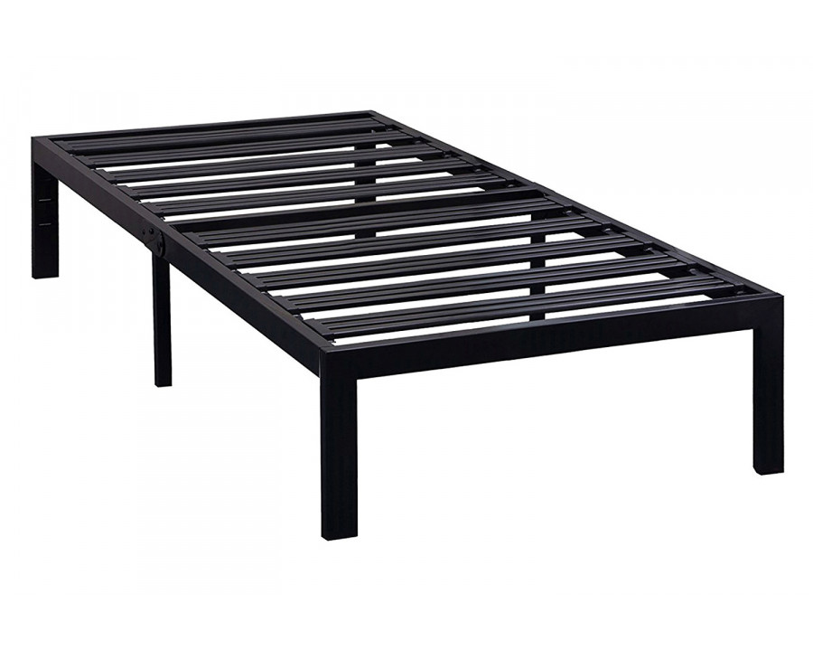 FaFurn - Twin Size Heavy Duty Metal Platform Bed Frame with Wide Steel Slats