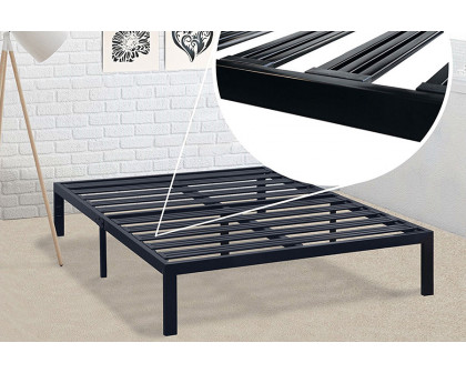 FaFurn - Twin Size Heavy Duty Metal Platform Bed Frame with Wide Steel Slats