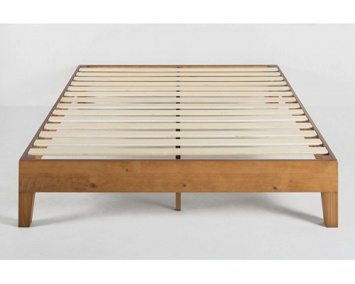 FaFurn Mid-Century Modern Solid Wood Platform Bed Frame - Queen Size