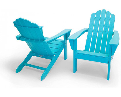 FaFurn - Adirondack All Weather Recycled Poly Plastic Outdoor Patio Chairs Set of 2