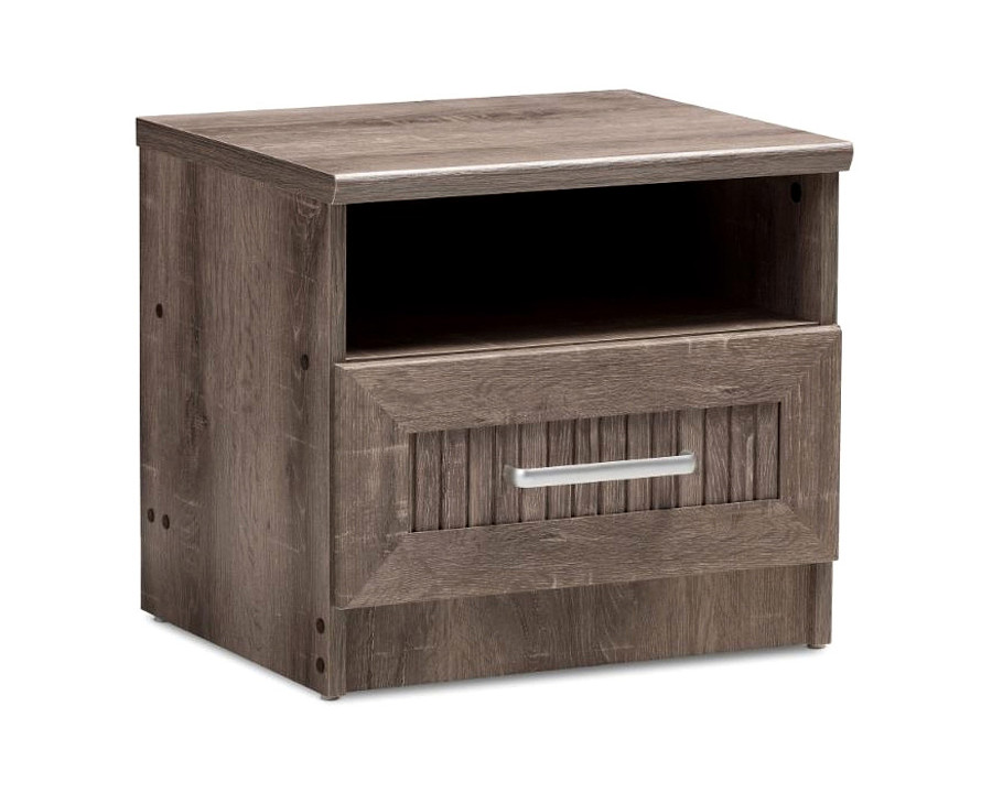 FaFurn - Rustic Farmhome 1 Drawer Nightstand Natural Oak