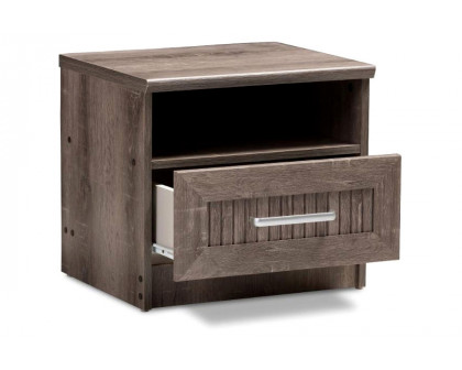 FaFurn - Rustic Farmhome 1 Drawer Nightstand Natural Oak