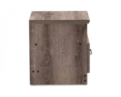 FaFurn - Rustic Farmhome 1 Drawer Nightstand Natural Oak