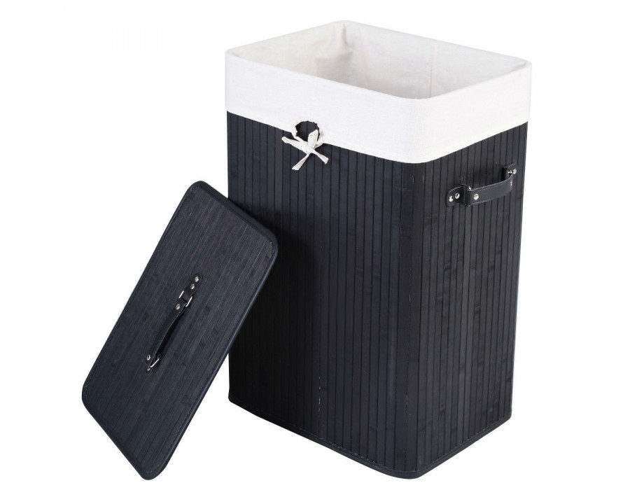 FaFurn - Laundry Hamper Basket with Removable Liner in Black