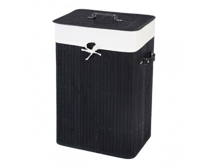 FaFurn - Laundry Hamper Basket with Removable Liner in Black