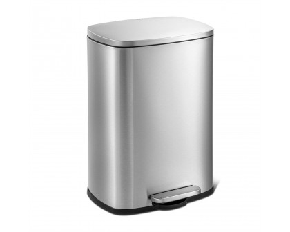 FaFurn - 13 Gallon Trash Can with Step Open Lid