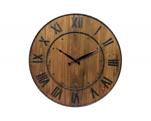 FaFurn - Brown Wine Barrel Farmhome Wall Clock