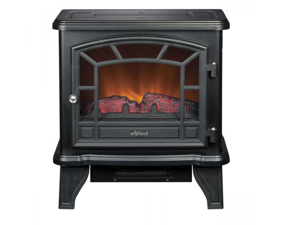 FaFurn - Traditional 1500 Watts Electric Fireplace in Black, Metal