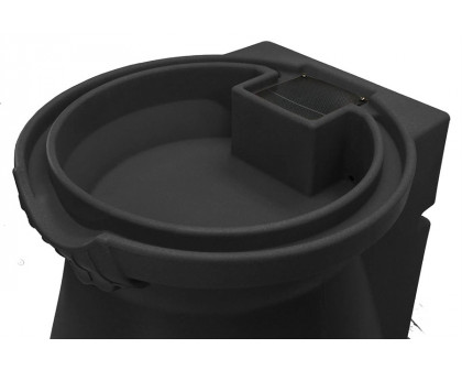 FaFurn 65 Gallon Plastic Urn Rain Barrel with Planter Top - Black