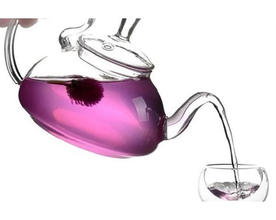 FaFurn - 8-Piece Glass Teapot Set with 6 Glasses and Warmer