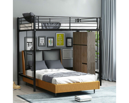 FaFurn - Twin Size Bed Frame in Black, Metal