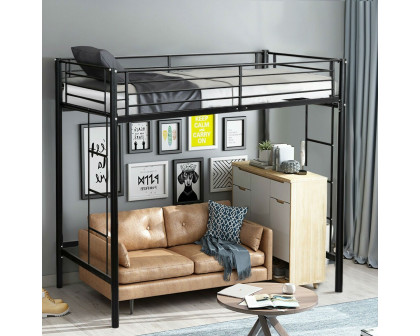 FaFurn - Twin Size Bed Frame in Black, Metal