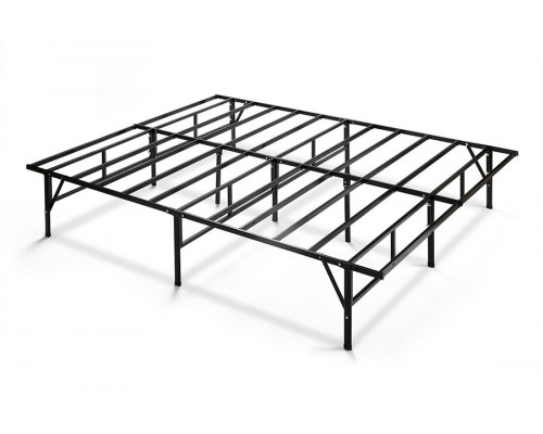 FaFurn - Queen Size Sturdy Black Metal Platform Bed Frame